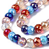 Electroplate Glass Beads Strands X-EGLA-Q125-006-3