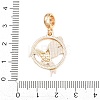 Alloy Crystal Rhinestone European Dangle Charms AL-CBAC2D3-05G-3