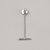 Brass Tie Tack Clutch with Chains KK-WH0083-11P-1