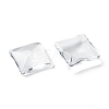 Transparent Glass Square Cabochons GGLA-S022-12mm-1