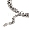 304 Stainless Steel Cuban Link Chain Necklace BJEW-B072-04P-3