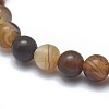 Natural Banded Agate/Striped Agate Bead Stretch Bracelets X-BJEW-K212-A-003-2