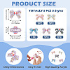 5Pcs 5 Styles Acrylic Spacer Beads OACR-TA0001-66-4