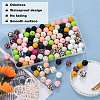 89Pcs Colorful Pattern Printed Silicone Beads Sets SIL-SZ0002-54E-3