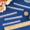 PVC You Are Beautiful Self Adhesive Car Stickers STIC-WH0013-10A-3