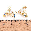 Brass Micro Pave Cubic Zirconia Pendants KK-N261-103G-3