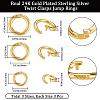 9Pcs 3 Styles 925 Sterling Silver Locking Jump Ring STER-BBC0006-99-2