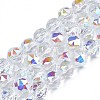 Electroplate Transparent Glass Beads Strands EGLA-N002-18A-B01-1
