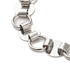 Non-Tarnish 304 Stainless Steel Flat Round Link Chain Bracelet BJEW-Q776-02B-01-4