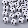 White Opaque Acrylic Beads MACR-R869-02I-1