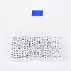 1 Box Acrylic Horizontal Hole Letter Beads SACR-X0010-B-1