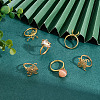6Pcs 3 Styles Adjustable Brass Ring Components FIND-ME0001-78-3