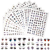 12 Sheets 12 Styles Eye Pattern Ceramics Clay Water Transfer Paper STIC-CP0001-17-1