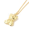 Bear Pendant Necklaces NJEW-G082-01C-G-1