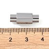 Tarnish Resistant Smooth 304 Stainless Steel Magnetic Clasps with Glue-in Ends STAS-H402-63P-4MM-3