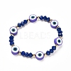 Evil Eye Handmade Polymer Clay Beads Stretch Bracelet for Girl Women BJEW-JB06814-3