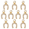 10Pcs Brass Micro Pave Cubic Zirconia Pendants KK-HY0004-47-1