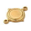 Ion Plating(IP) 304 Stainless Steel Cabochon Connector Setting X-STAS-C110-09G-2