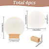 4 Bags Round Acrylic Couple Earring Display Stands EDIS-SC0001-17B-2