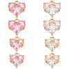 8Pcs 4 Styles Brass Charms KK-WR0001-60-1