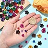 150Pcs 3 Styles Aluminum 3D Rose Flower FALUM-YW0001-02-4