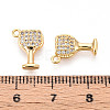 Brass Micro Pave Cubic Zirconia Charms X-KK-N263-67G-3