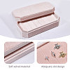 Velvet Ring Organizer Boxes with Lid CON-WH0089-191-4