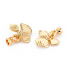 Brass Micro Pave Clear Cubic Zirconia Fold Over Clasps X-KK-S354-305-NF-2