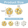 60Pcs 2 Styles Brass Rhinestone Beads KK-YW0004-26-3
