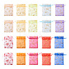 100Pcs 10 Colors Organza Drawstring Jewelry Pouches OP-TA0001-02-11