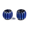 Handmade Lampwork Chevron Beads Strands X-LAMP-N023-003-01-3