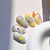 4Pcs 4 Styles Flower Pattern Self Adhesive PET Nail Art Stickers Decals MRMJ-SP0001-19-6