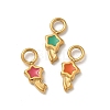 Ion Plating(IP) 304 Stainless Steel Enamel Charms STAS-G351-06G-1