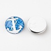 Helm &  Anchor Printed Glass Cabochons X-GGLA-A002-12mm-WW-4