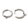 201 Stainless Steel Huggie Hoop Earrings Findings STAS-A167-01H-P-2