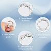 20Pcs Zinc Alloy Spring Gate Rings PALLOY-SP0001-11-6