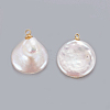 Natural Cultured Freshwater Pearl Pendants PEAR-J004-30G-3