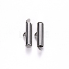 304 Stainless Steel Slide On End Clasp Tubes X-STAS-S115-01F-P-2
