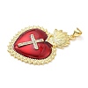 Brass Micro Pave Cubic Zirconia Pendants KK-I379-03G-K-2