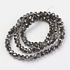 Electroplate Transparent Glass Beads Strands EGLA-A034-T2mm-P17-2
