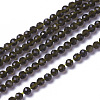 Natural Golden Sheen Obsidian Beads Strands G-F596-17-3mm-1