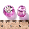 Shell Transparent Brass Cores Acrylic European Beads OACR-M024-07P-03-3