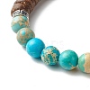 Wood Beads Stretch Bracelet Sets for Girl Women BJEW-JB06766-11