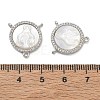 Brass Micro Pave Clear Cubic Zirconia Chandelier Component Links CU-CBA5585-03P-4