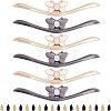 6 Sets 2 Colors Zinc Alloy Bag Concer Protecter PALLOY-CA0001-93-1