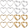 SUNNYCLUE 60Pcs 2 Colors Brass Bead Frame KK-SC0004-57-1