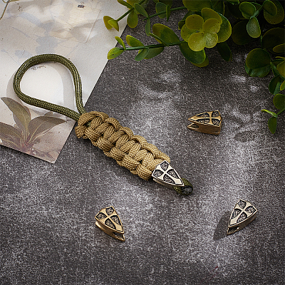 4Pcs 2 Colors Brass European Beads KK-NB0004-30-1