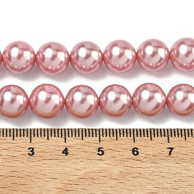 Electroplated Shell Pearl Beads Strands BSHE-G041-10mm-05-1