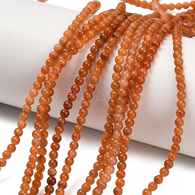 Natural Red Aventurine Beads Strands G-Z116-A24-3mm-1