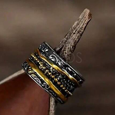 Retro Alloy Rotating Finger Rings FS-WG1AD62-01-1